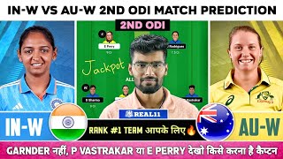 INW vs AUSW Dream11 INW vs AUSW Dream11 Prediction India Women vs Australia Women 2nd ODI Team [upl. by Teews]