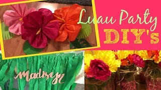 LUAU PARTY DIYS  GIANT HIBISCUS FLOWERS [upl. by Mera651]