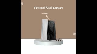 Central Seal Gusset Bag roastedcoffeebag coffeebag [upl. by Parrisch674]