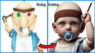 Characters as HUMANS 😎 🔊 Guess The ROBLOX ESCAPE SCARY OBBY Characters by their VOICE  Baby Bobby [upl. by Ecneps]