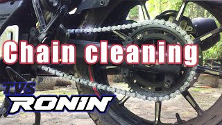 TVS Ronin Chain Cleaning made Easy  2024 [upl. by Latham]