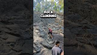 ROCK CLIMBING CHALLENGE 🥵🔥 shortsviral malayalam shortvideos [upl. by Anatak994]