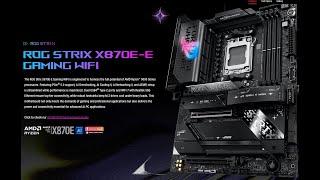 Nový čipset pro AM5  X870E a ROG Strix [upl. by Nadda245]