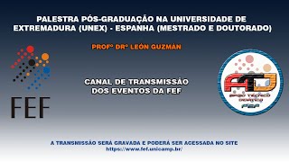 Palestra PósGraduação na Universidade de Extremadura UNEX [upl. by Ttenyl]