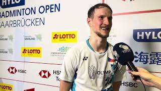 Jan Louda wins against Ng Tze Yong at the HYLO Open [upl. by Sharai]