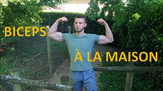 BICEPS  2 EXERCICES À FAIRE À LA MAISON sans matériel spécifique [upl. by Partan]