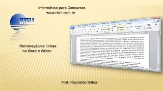 Numeração de Linhas no Word e Writer [upl. by Kelda102]