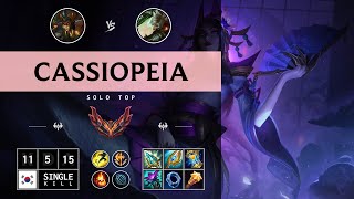 Cassiopeia Top vs Riven  KR Grandmaster Patch 1412 [upl. by Geddes]