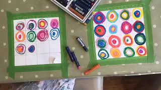 How to create Kandinsky Concentric Circles for kids [upl. by Retsek479]