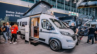 ETRVSCO CV 600 DB FIAT DUCATO POPUP 2024 REVIEW at Caravan Salon Düsseldorf 2023 4 sleeper [upl. by Aidekal370]