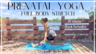 Prenatal Yoga  Full Body Flow 1st 2nd and 3rd Trimester Safe [upl. by Vinia]