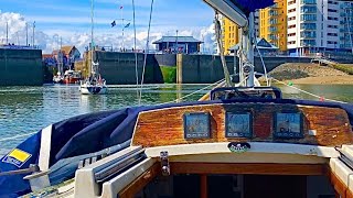 2nd of Sailing into Sovereign Harbour Sadler 34 yacht Eastbourne Teaching yourself to sail [upl. by Elroy]