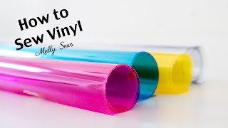 How to Sew Vinyl  Clear Vinyl Sewing Tips [upl. by Ariuqahs765]