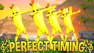 We timed Fortnite Dances amp Emotes Perfectly and It looked AMAZING SEASON 8 [upl. by Wendye]