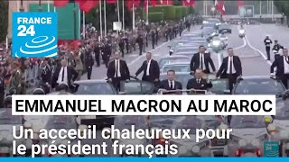 Emmanuel Macron au Maroc  un acceuil chaleureux pour le président français • FRANCE 24 [upl. by Sakmar]