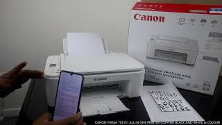 CANON PIXMA TS3151 ALL IN ONE PRINTER COPYING BLACK AND WHITE amp COLOUR [upl. by Chong]