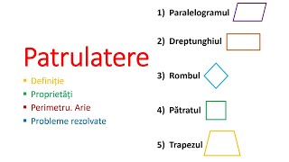 Clasa 7 Patrulatere recapitulare [upl. by Eemak295]