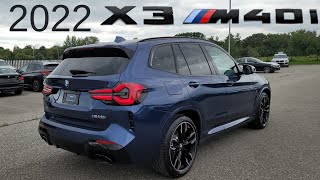 2022 BMW X3 M40i Phytonic Blue on Tartufo Merino Leather Exhaust Note Test [upl. by Llenet416]