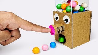 How to make GumBall Candy Dispenser Machine from Cardboard [upl. by Armond]