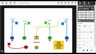 Flag Football Plays Chalk Talk 7 Hook amp Ladder Trick Play [upl. by Spillihp385]