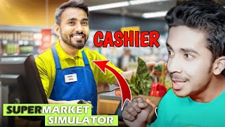 I HIRED TECHNO GAMERZ AS A CASHIER 🤑 FOR MY SUPERMARKET SIMULATOR [upl. by Eissehc251]