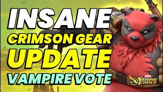 HUGE CRIMSON GEAR UPDATE KAREN PAGE MENTOR PANDAPOOL amp PENI PARKER DETAILS  MARVEL Strike Force [upl. by Adnaloj805]