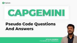 Capgemini Pseudocode Questions and Answers 2021 [upl. by Wolcott]