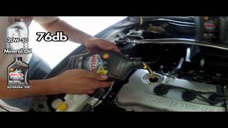 Regular 20w50 vs Synthetic 5W40 NISSAN SENTRA ENGINE SOUND TEST Shell Helix Oil Test Prueba Sonido [upl. by Conn922]