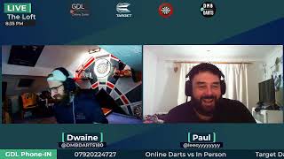 Live darts chat  GDL Phone In  GDL Online Darts [upl. by Adlih]