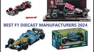 Best F1 Diecast Manufacturers 2024  Minichamps Spark Bburago Altaya Hotwheels etc [upl. by Atekihc]