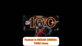 Fastest in INDIAN Cinema 100 Millions views pushpa2therule pushpa2 trending shorts viralshort [upl. by Asiuqram]