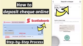 How to Deposit Cheque in Scotiabank account  Scotiabank cheque add funds into account [upl. by Bouldon]