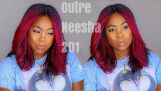 Outre Premium Soft amp Natural Lace Front Wig Neesha 201  DRFF BLACK CHERRY [upl. by Asabi186]