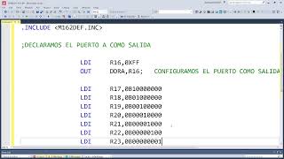 20241017 AVR Desplazamiento de bits con retardos [upl. by Pollard376]