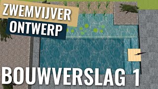 ZWEMVIJVER ontwerp klaar  Bouwverslag zwemvijver Gasteren deel 1 [upl. by Eelrebmik689]