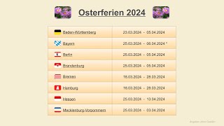 Osterferien 2024 [upl. by Auoh3]