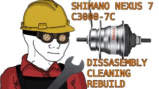 Shimano Nexus 7  Disassembly Cleaning and Rebuild [upl. by Atiuqihc785]