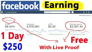 FACEBOOK Online Earning Facebook page se paise Kaise kamaye How to earn Money from Facebook money [upl. by Michell]