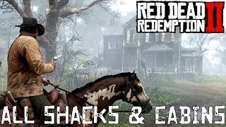 Red Dead Redemption 2  All Shacks amp Cabins Location [upl. by Eelimaj]