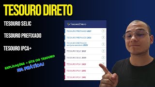 TESOURO DIRETO TESOURO SELIC PREFIXADO e IPCA Explicação  Site do Tesouro Direto [upl. by Idnor]