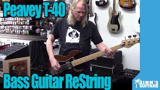 Peavey T40 Bass Guitar Restring [upl. by Alra358]