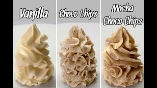 How to make Stable Condensed Milk Buttercream  Three Flavours Buttercream Easy Recipes [upl. by Brotherson251]