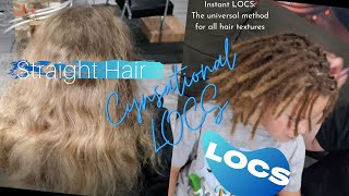 INSTANT LOCS ON STRAIGHT HAIR No curl pattern NO PROBLEM  CYNSATIONAL LOCS [upl. by Nawak]