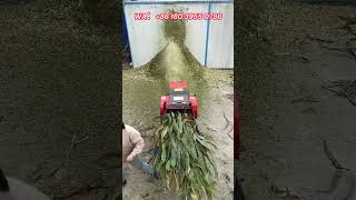 Horizontal grass cutter crushes rice straw corn stalks elephant grassetc with adjustable length [upl. by Daniella914]