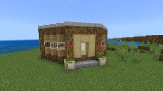 CASA DE MINECRAFT PARA SURVIVAL DE MADERA Facil y sencilla parte1 wolfvf267 [upl. by Hotchkiss]