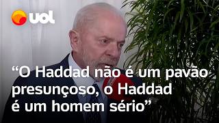 Lula diz que na economia não há milagre mas trabalho e elogia Haddad Não é pavão presunçoso [upl. by Ghassan]