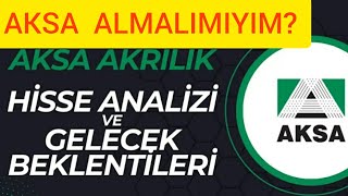 AKSA AKRİLİK ALMALIMIYIMAKSA HİSSESİNDEKİ DÜŞÜNCELERİMfinans [upl. by Alphonsine]