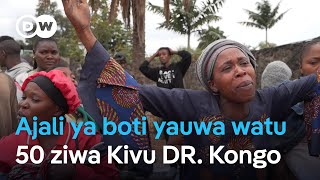 Ajali ya boti yauwa zaidi ya watu 50 DR Kongo [upl. by Nasia]