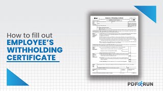 How to Fill Out Form W4 or Employees Withholding Certificate [upl. by Leiva928]