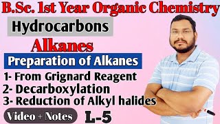 Preparation of Alkanes From Grignard Decarboxylation of acid salts Reduction of Alkyl halides [upl. by Waxman520]